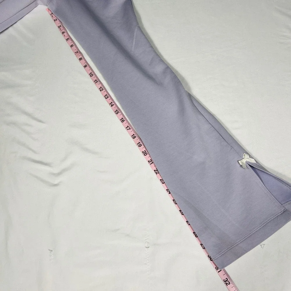 Abercrombie Kids YPB Lavender Sherpa Hooded Zip Up & Flare Pants Set Girls 13/14